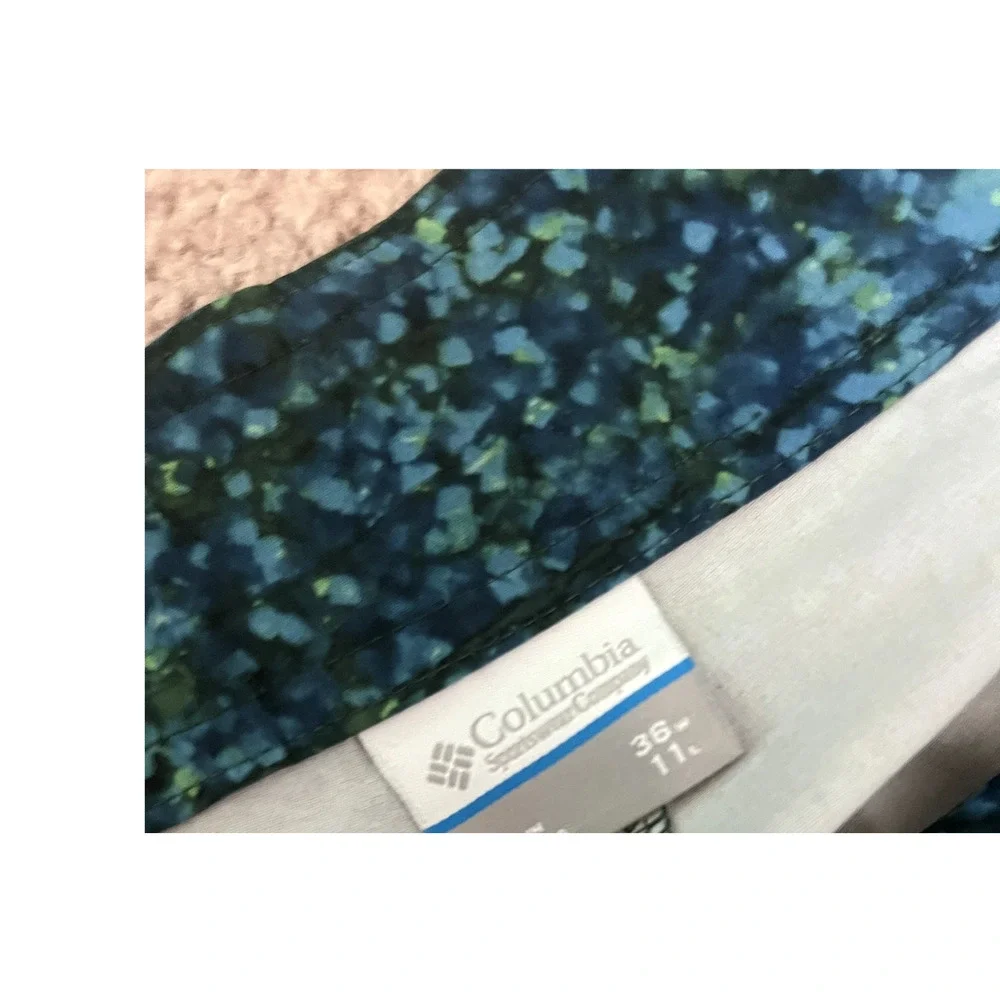 Men's Blue and Green Columbia Swim Trunks 36